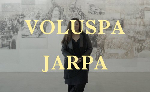 Afiche de "TACHADURA, UN MICRODOCUMENTAL SOBRE LA OBRA DE VOLUSPA JARPA"