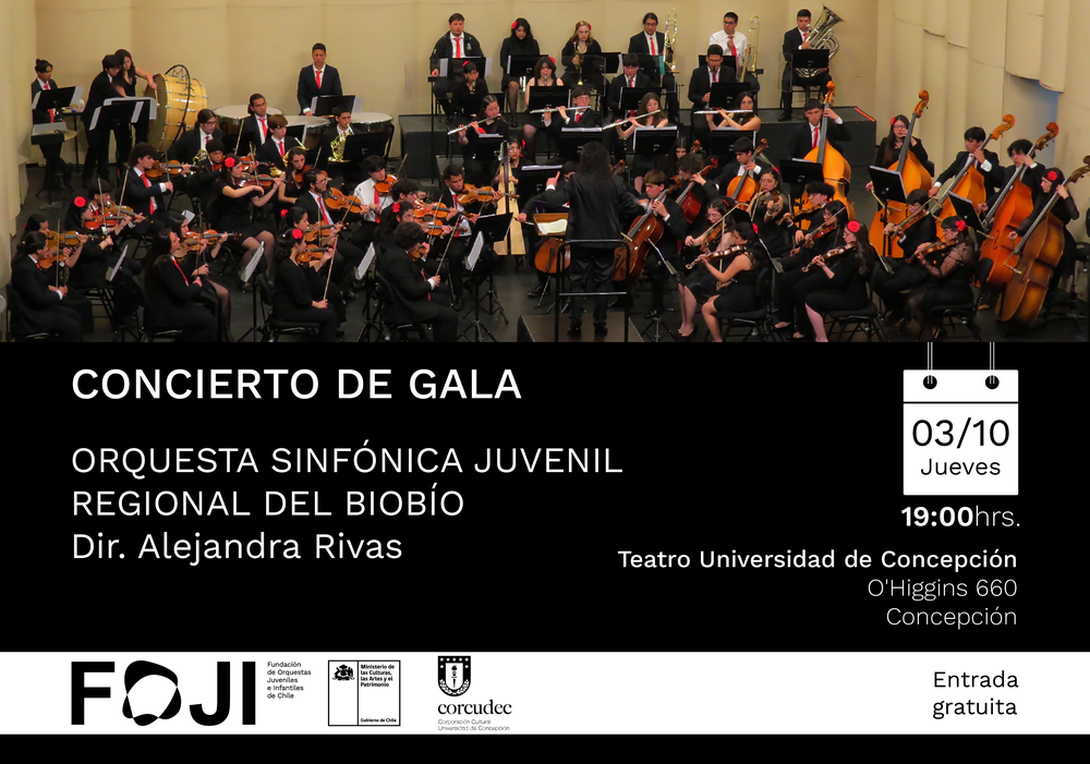 Afiche del evento "Concierto de gala - Biobío"