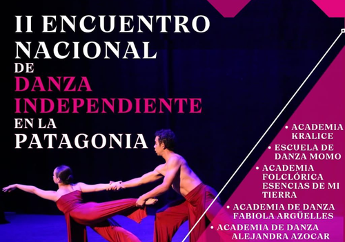 Afiche del evento "II Encuentro Nacional de Danza Independiente en la Patagonia"