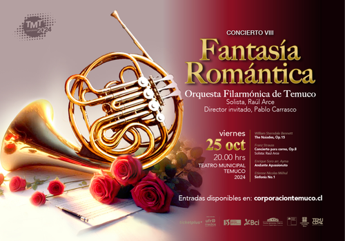 Afiche del evento "Concierto VIII de temporada -  Orquesta Filarmónica de Temuco"