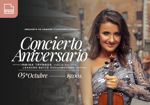 Afiche del evento "Concierto Aniversario Orquesta de Cámara Ciudadana de Concepción"