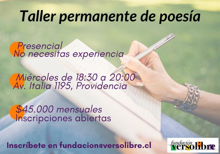 Afiche del evento "Taller Permanente de Poesía"