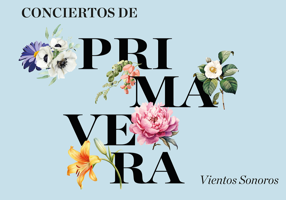 Afiche del evento ""Conciertos de Primavera" en los jardines de Lo Matta Cultural"