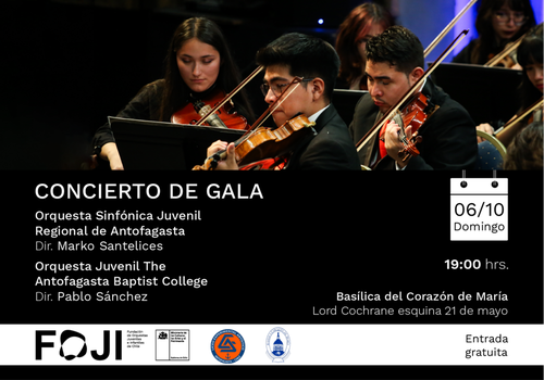 Afiche del evento "Concierto de Gala - Antofagasta"