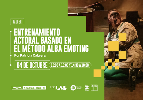 Afiche del evento "Taller de entrenamiento actoral basado en el Método Alba Emoting"