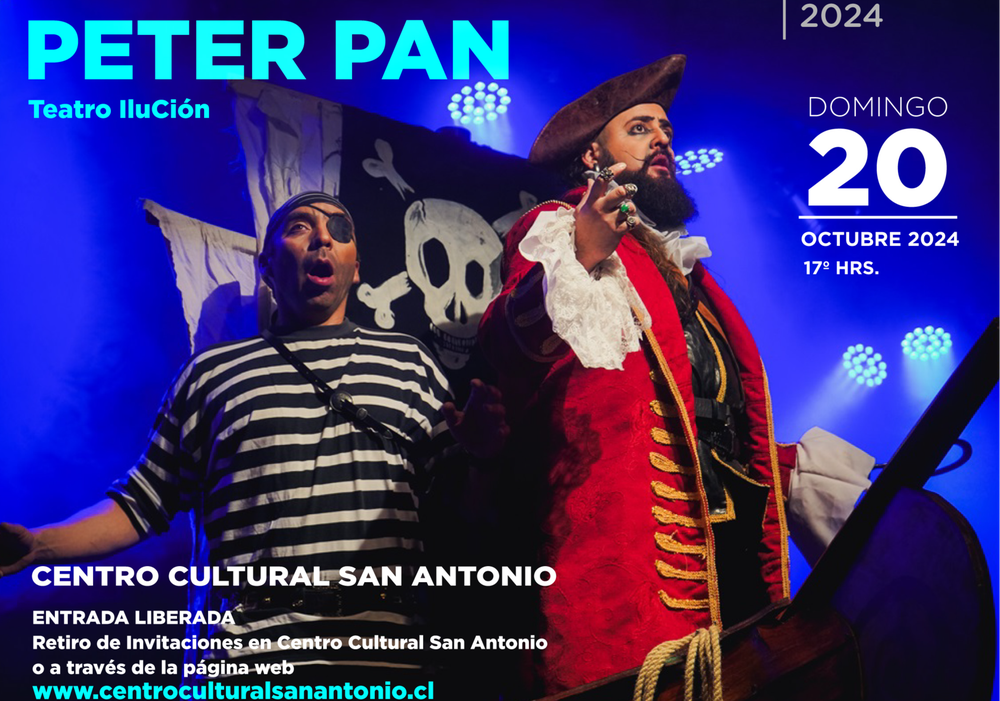 Afiche del evento "PETER PAN en el Centro Cultural San Antonio"